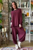 Lagen Shelby Barrel Pant Aubergine